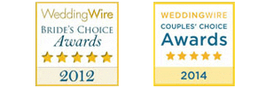 Wedding Wire 2012 & 2014 awards.